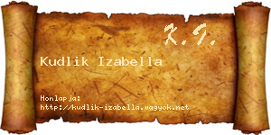 Kudlik Izabella névjegykártya